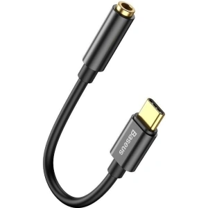 Adaptér audio Baseus L54 USB-C + mini jack 3,5mm (černý)
