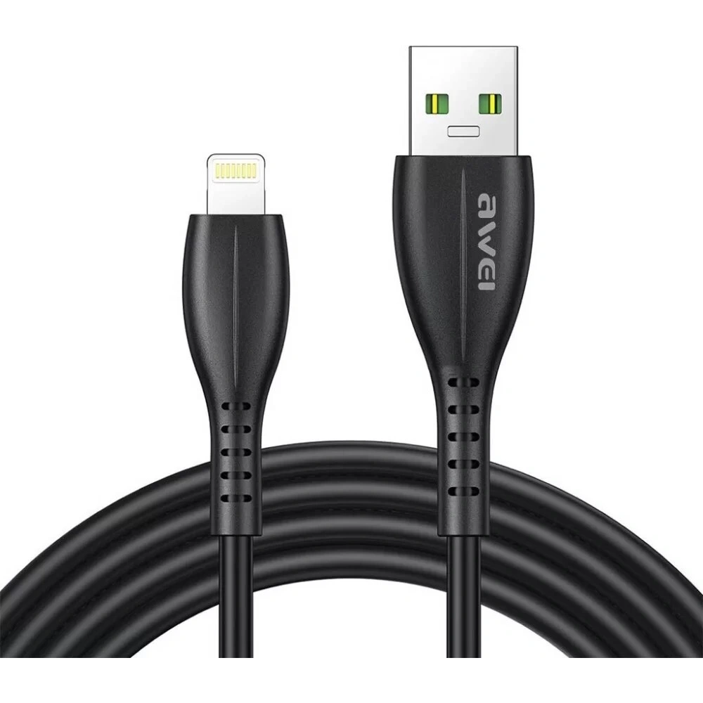 Hurtownia GSM - AWEI CL-115L USB-A / Lightning kábel fekete/szín: fekete - AWEI213 - {ean13} - Hurt