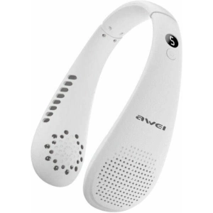Wholesale AWEI F31 1200mAh neck fan white - AWEI217 - {ean13} - Hurt