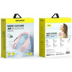 Wholesale AWEI F31 1200mAh neck fan white - AWEI217 - {ean13} - Hurt