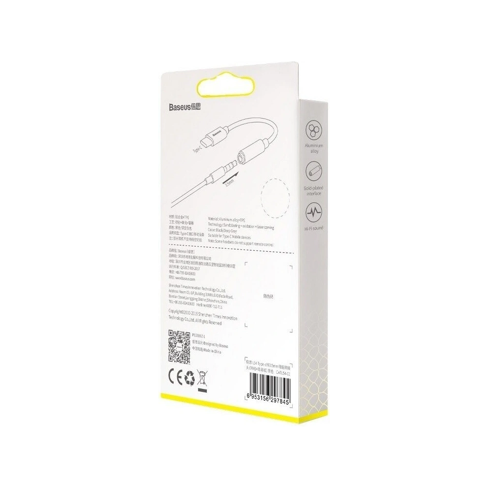 Hurtownia GSM - Adaptér audio Baseus L54 USB-C + mini jack 3,5mm (černý) - BSU799BLK - {ean13} - Hurt