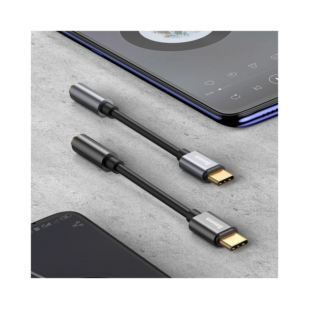 Hurtownia GSM - Adapter audio Baseus L54 USB-C + mini jack 3,5mm (szary) - BSU800GRY - {ean13} - Hurt