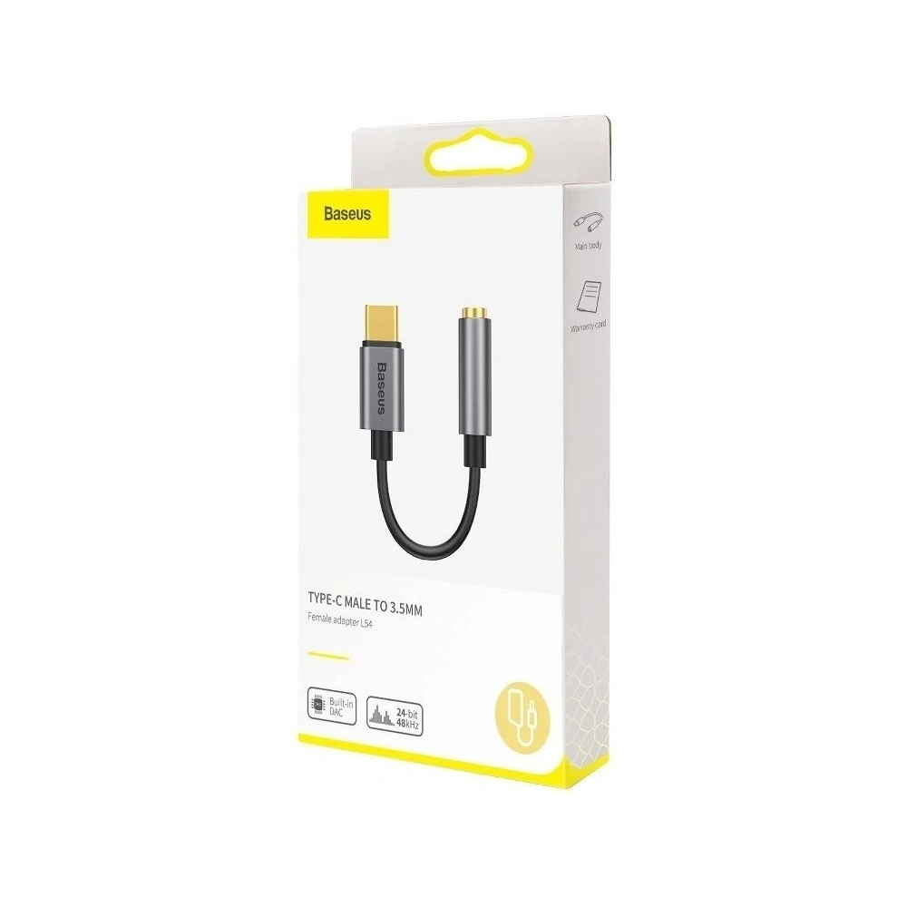 Hurtownia GSM - Adapter audio Baseus L54 USB-C + mini jack 3,5mm (szary) - BSU800GRY - {ean13} - Hurt