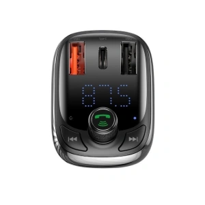 Hurtownia GSM - Transmiter FM Baseus T typed Bluetooth 5.0, 2xUSB, USB-C, PD, QC 3.0, microSD - BSU801 - {ean13} - Hurt