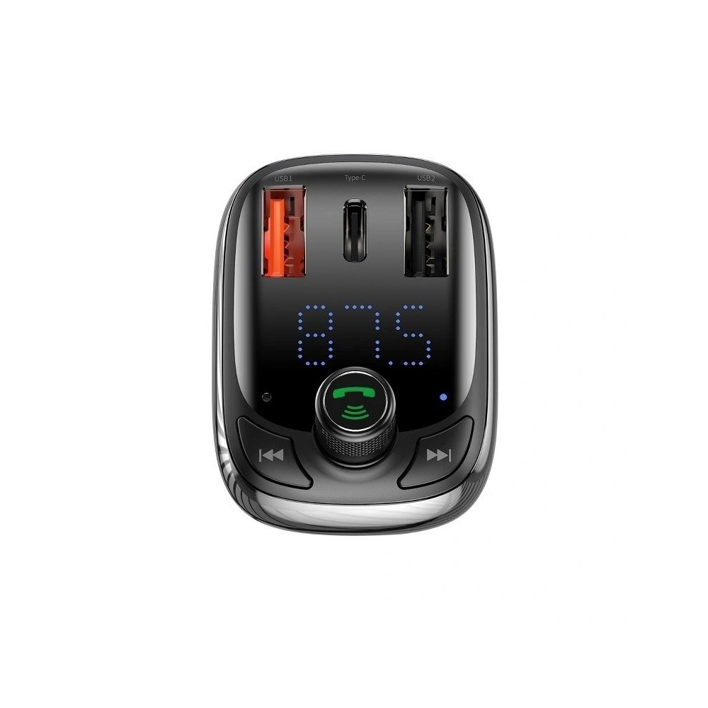 Hurtownia GSM - Transmiter FM Baseus T typed Bluetooth 5.0, 2xUSB, USB-C, PD, QC 3.0, microSD - BSU801 - {ean13} - Hurt