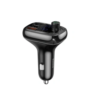 Hurtownia GSM - Transmiter FM Baseus T typed Bluetooth 5.0, 2xUSB, USB-C, PD, QC 3.0, microSD - BSU801 - {ean13} - Hurt