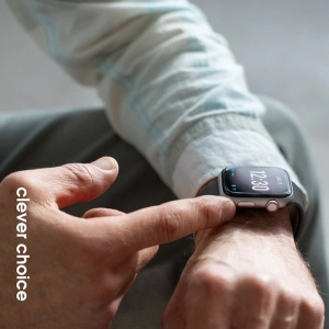 Hurtownia GSM - Pasek Crong Liquid Apple Watch 4/5/6/7/8/9/SE/Ultra 1/2 42/44/45/49mm grafit színű - CRG781 - {ean13} - Hurt