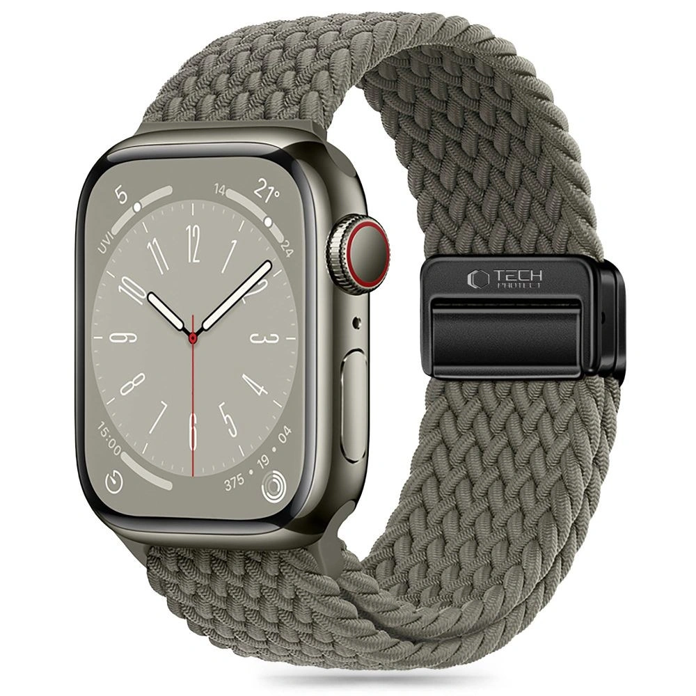 Hurtownia GSM - Pasek Tech-Protect Nylonmag Apple Watch 4/5/6/7/8/9/SE/Ultra 1/2 42/44/45/49mm Olivově šedá - THP3019 - {ean13} - Hurt
