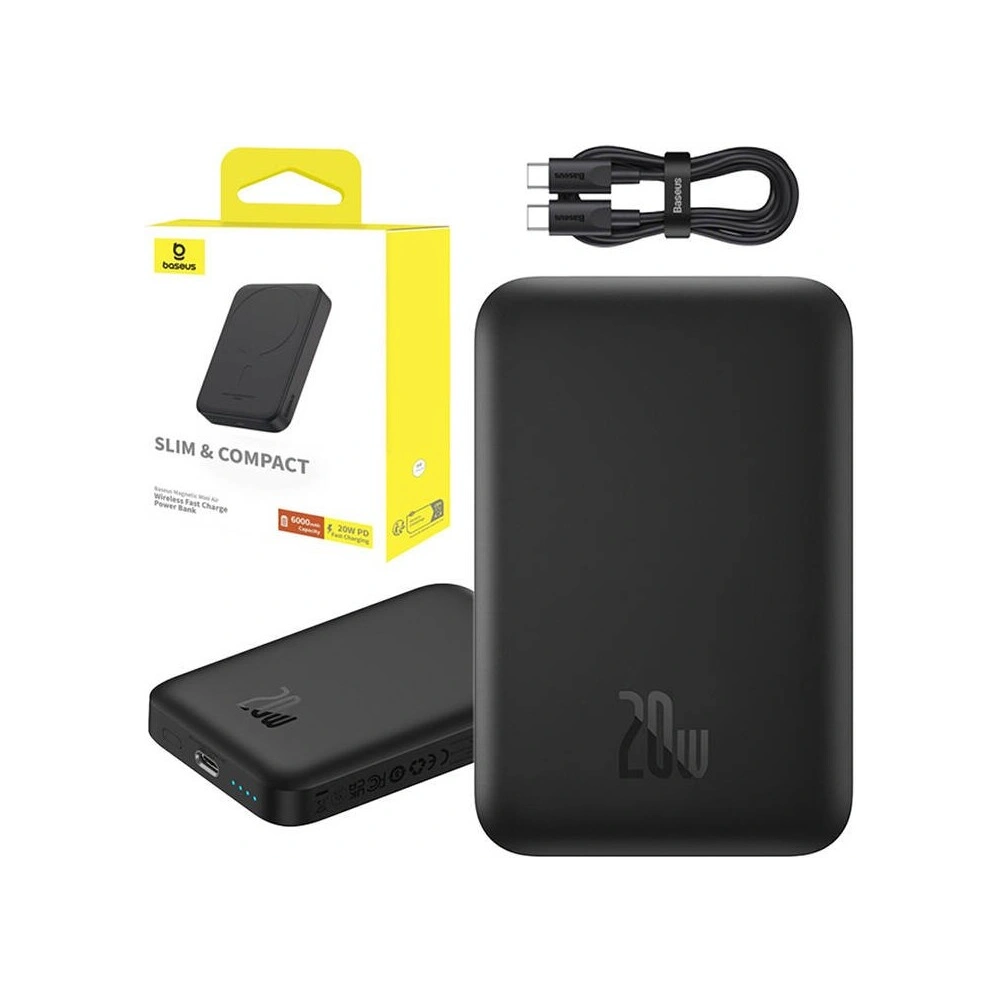 Hurtownia GSM - Magnetische Powerbank Baseus Magnetic Mini 6000 mAh 20W schwarz - BSU4926 - {ean13} - Hurt