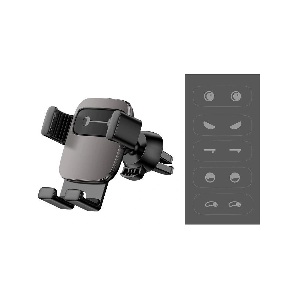 Hurtownia GSM - Uchwyt grawitacyjny Baseus Cube na kratkę, aluminiowy (czarny) - BSU807BLK - {ean13} - Hurt