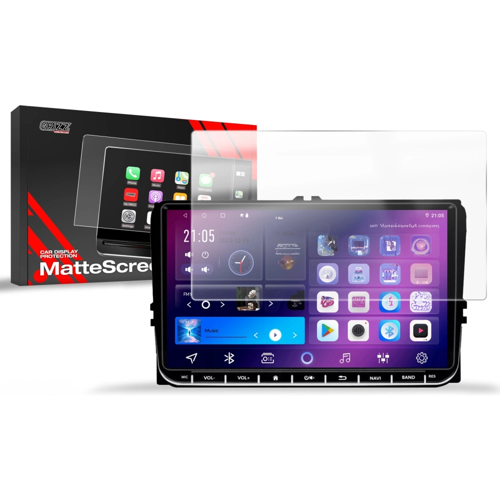 Hurtownia GSM - Matt fólia GrizzGlass CarDisplay védelem Android 2DIN 9" autórádióhoz Volkswagen Skoda Seat számára - GRZ10824 - {ean13} - Hurt