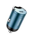 Mini ładowarka samochodowa Baseus Tiny Star USB-C, QC 4.0+, PD, 30W (niebieska)