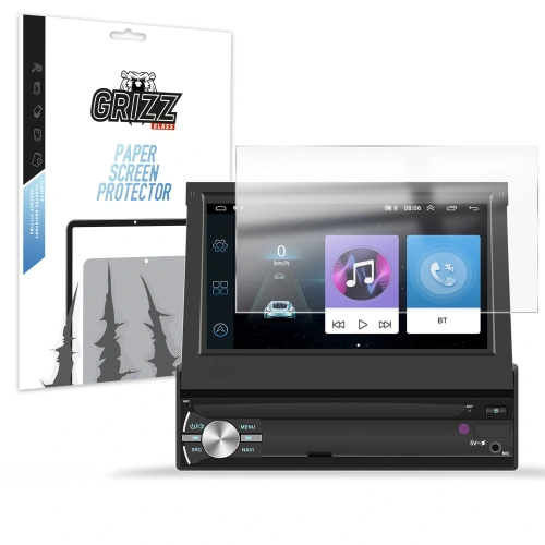 Folia matowa GrizzGlass PaperScreen do radia samochodowego Android 7" 1DIN Allnoel A3039 - Uniwersalne - GrizzGlass
