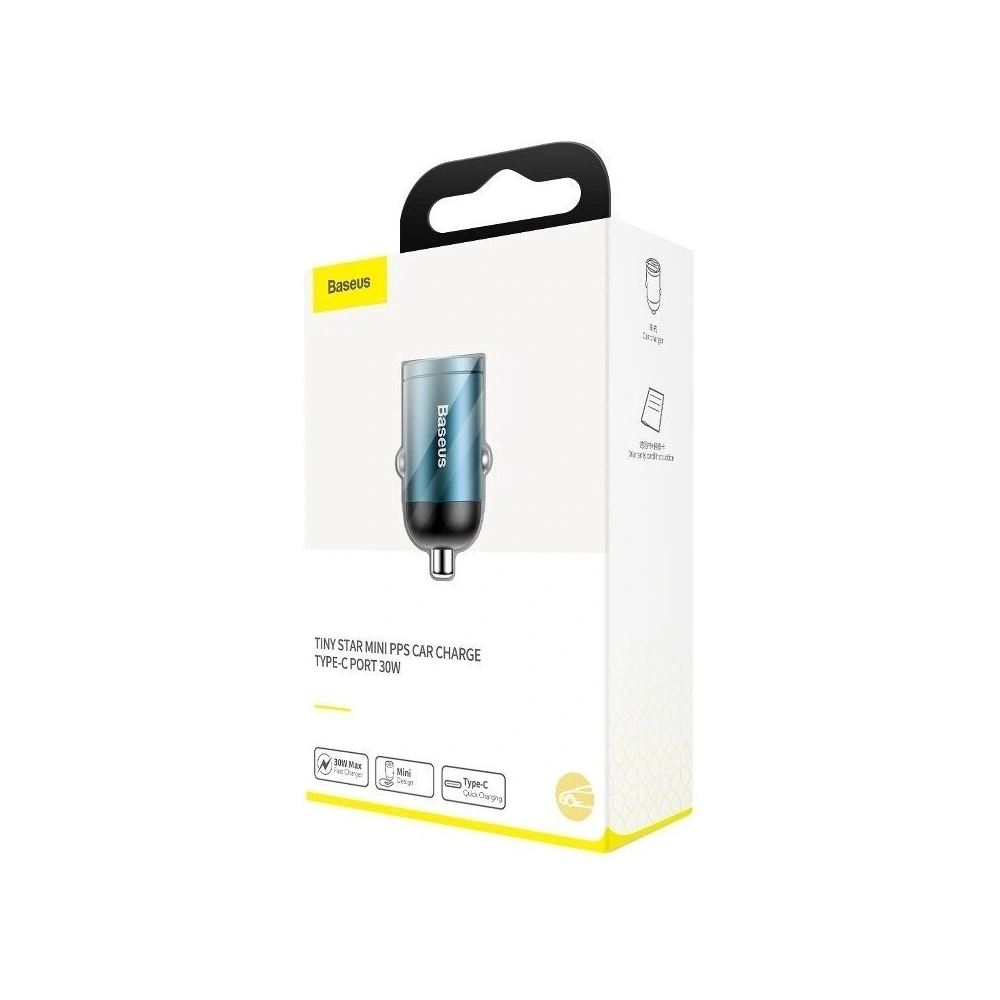 Wholesale Baseus Tiny Star Mini PPS Car Charge Type-C Port 30W Blue - BSU821BLU - {ean13} - Hurt