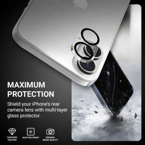 Hurtownia GSM - Szkło na obiektyw aparatu Crong Lens Shield Apple iPhone 16 / 16 Plus - CRG782 - {ean13} - Hurt