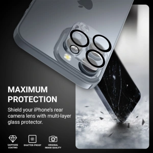 Szkło na obiektyw aparatu Crong Lens Shield Apple iPhone 16 Pro / 16 Pro Max - iPhone 16 Pro - Crong