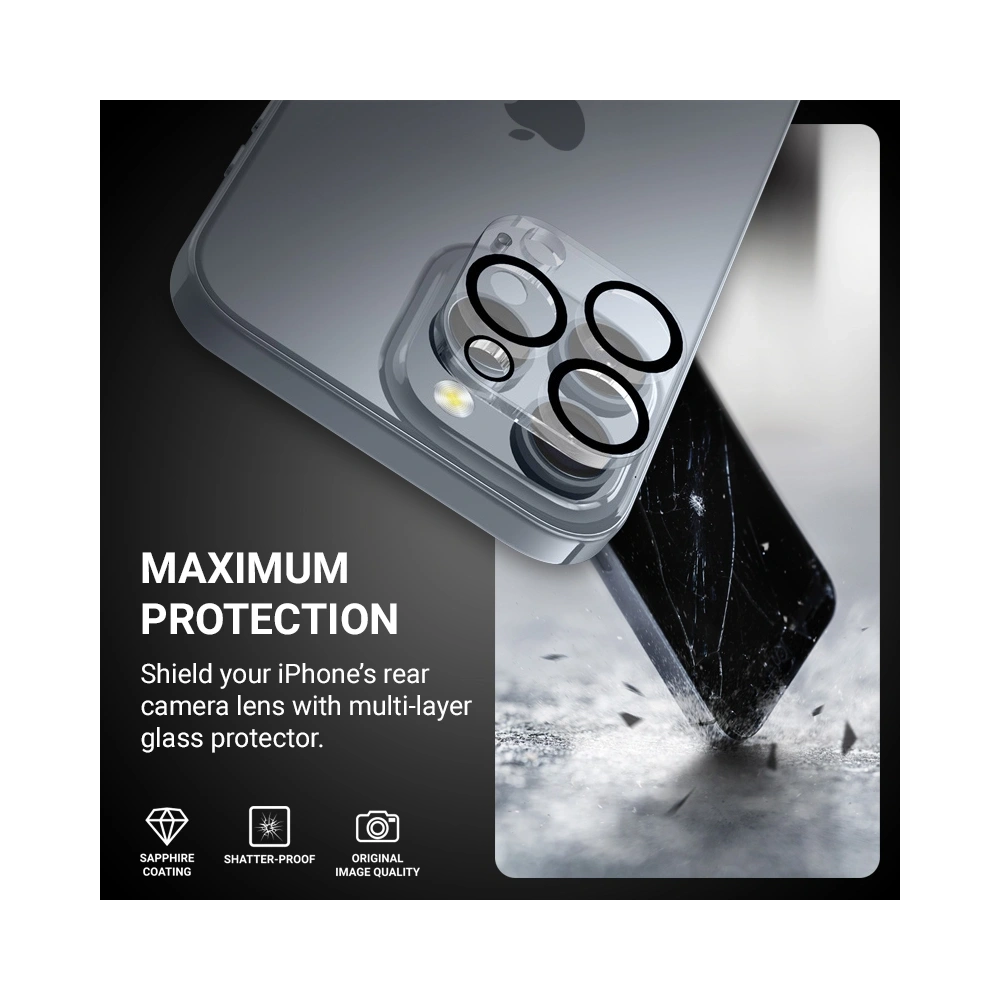 Hurtownia GSM - Glas für das Kameraobjektiv Crong Lens Shield Apple iPhone 16 Pro / 16 Pro Max - CRG783 - {ean13} - Hurt