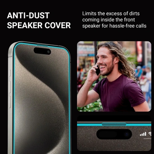 Szkło hartowane Crong Anti-Bacterial 3D Armour Glass Full Glue Apple iPhone 16 Pro - iPhone 16 Pro - Crong