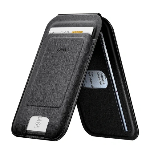 Uniwersalny portfel magnetyczny z funkcją podstawki UGREEN LP836 MagSafe czarny - na telefon / tablet - Ugreen