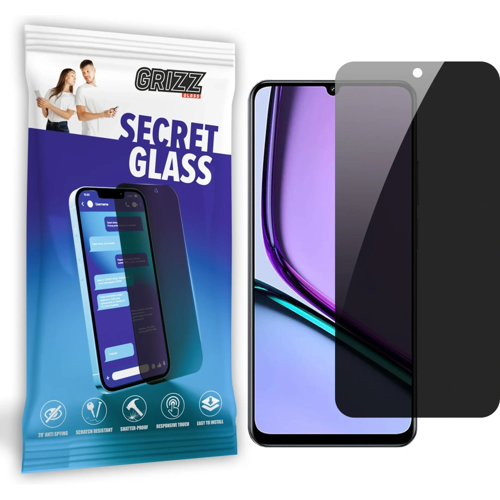 Wholesale GrizzGlass SecretGlass privacy glass for Realme Narzo N61 - GRZ10881 - {ean13} - Hurt