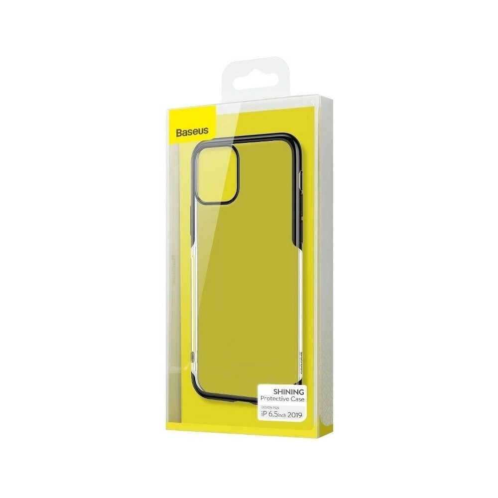 Hurtownia GSM - Przezroczyste etui Baseus Shining Case do iPhone 11 Pro Max 6,5 (czarne) - BSU827BLK - {ean13} - Hurt