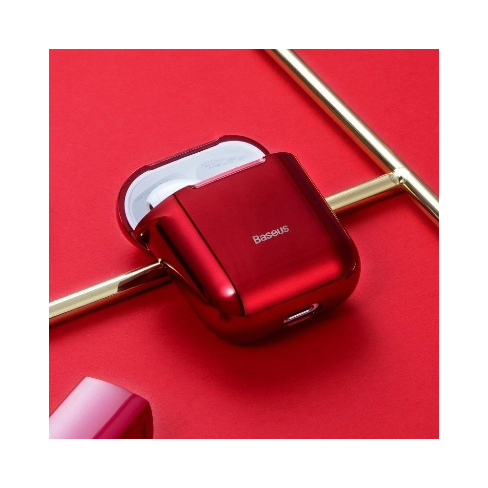 Hurtownia GSM - Etui Baseus Shining Hook Case do Apple AirPods (czerwone) - BSU831RED - {ean13} - Hurt