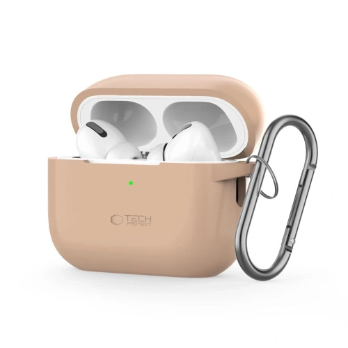 Etui Tech-Protect Silicone Hook Apple Airpods Pro 1 / 2 Cafe Latte - AirPods Pro (2. generacji) - Tech-Protect