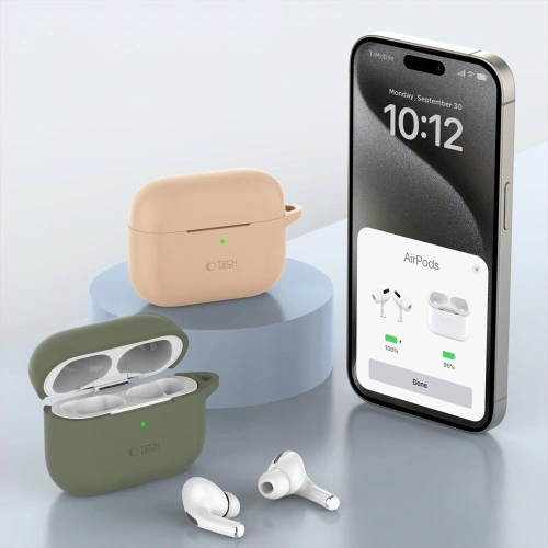 Etui Tech-Protect Silicone Hook Apple Airpods Pro 1 / 2 Navy Blue - AirPods Pro (2. generacji) - Tech-Protect
