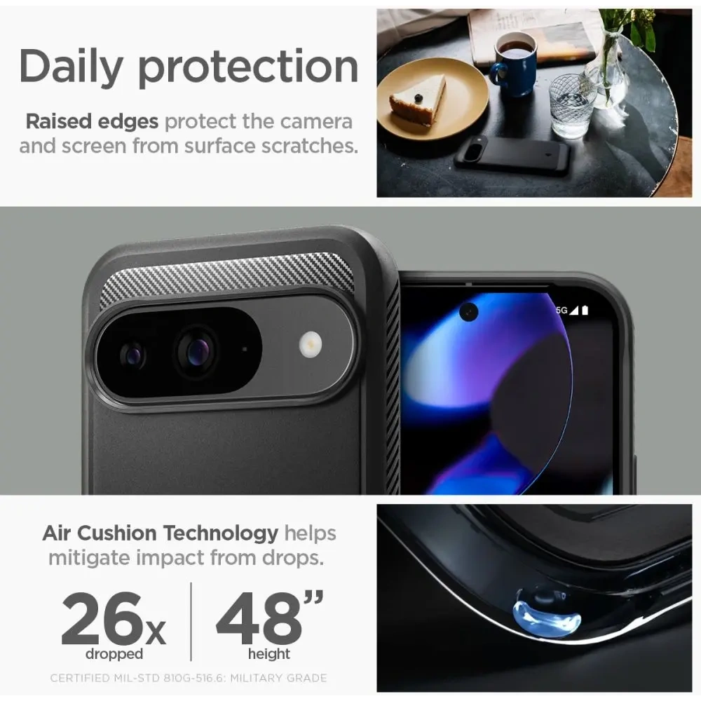 Wholesale Case Spigen Rugged Armor Google Pixel 9 / 9 Pro Matte Black - SPN3478 - {ean13} - Hurt