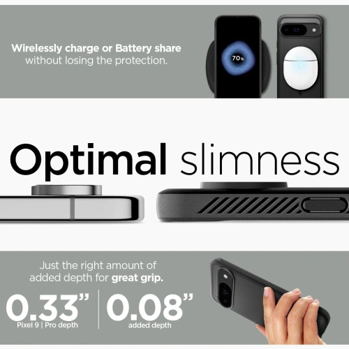 Etui Spigen Rugged Armor Google Pixel 9 / 9 Pro Matte Black - Pixel 9 Pro - Spigen