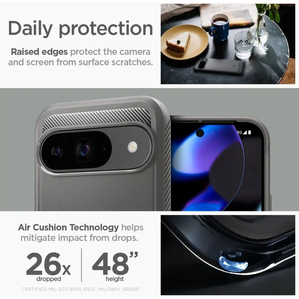 Hurtownia GSM - Etui Spigen Rugged Armor Google Pixel 9 / 9 Pro Marble Grey - SPN3479 - {ean13} - Hurt