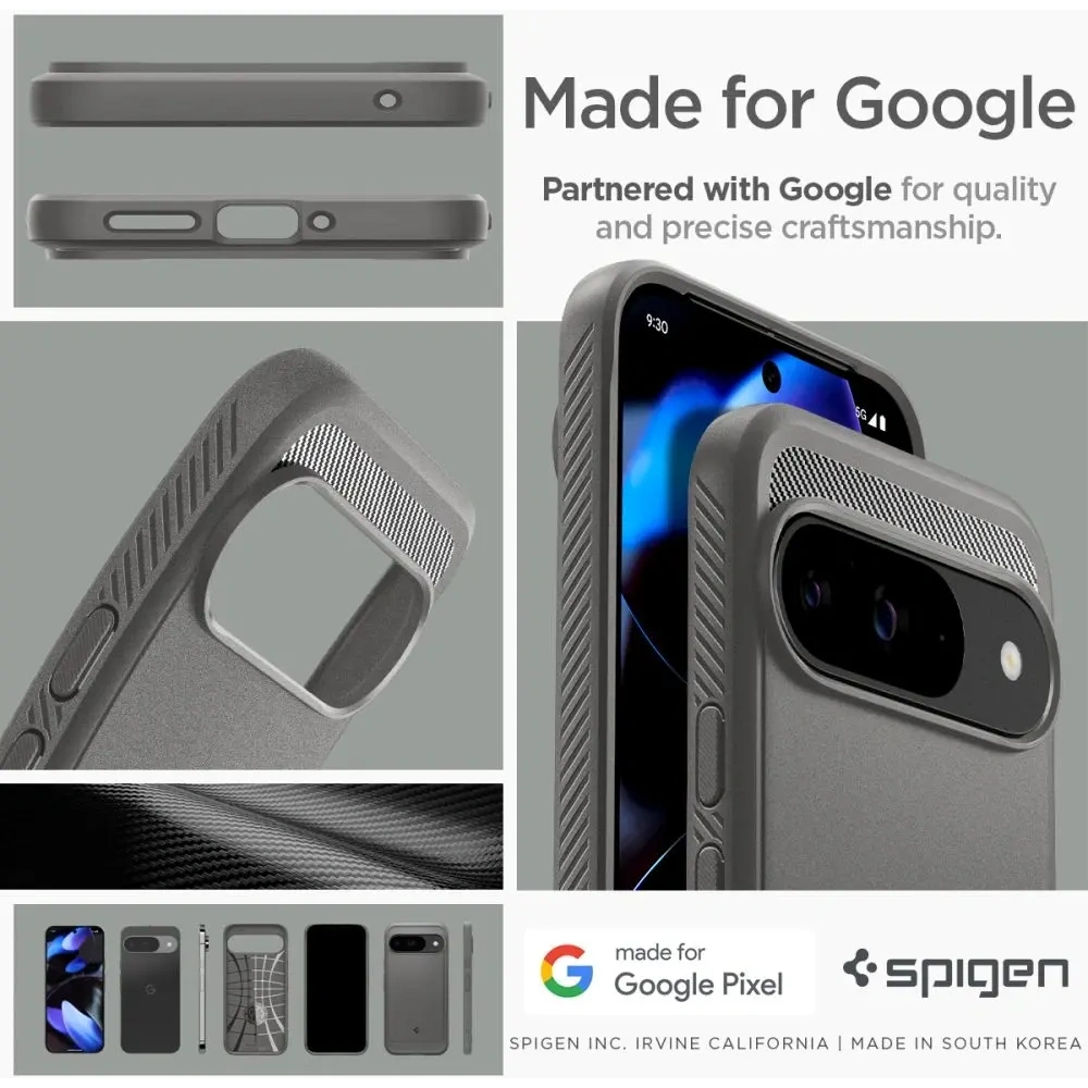 Wholesale Case Spigen Rugged Armor Google Pixel 9 / 9 Pro Marble Grey - SPN3479 - {ean13} - Hurt