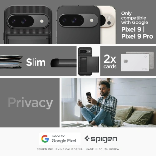 Etui Spigen Slim Armor CS Google Pixel 9 / 9 Pro Black - Pixel 9 Pro - Spigen