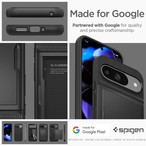 Etui Spigen Slim Armor CS Google Pixel 9 / 9 Pro Black - Pixel 9 Pro - Spigen