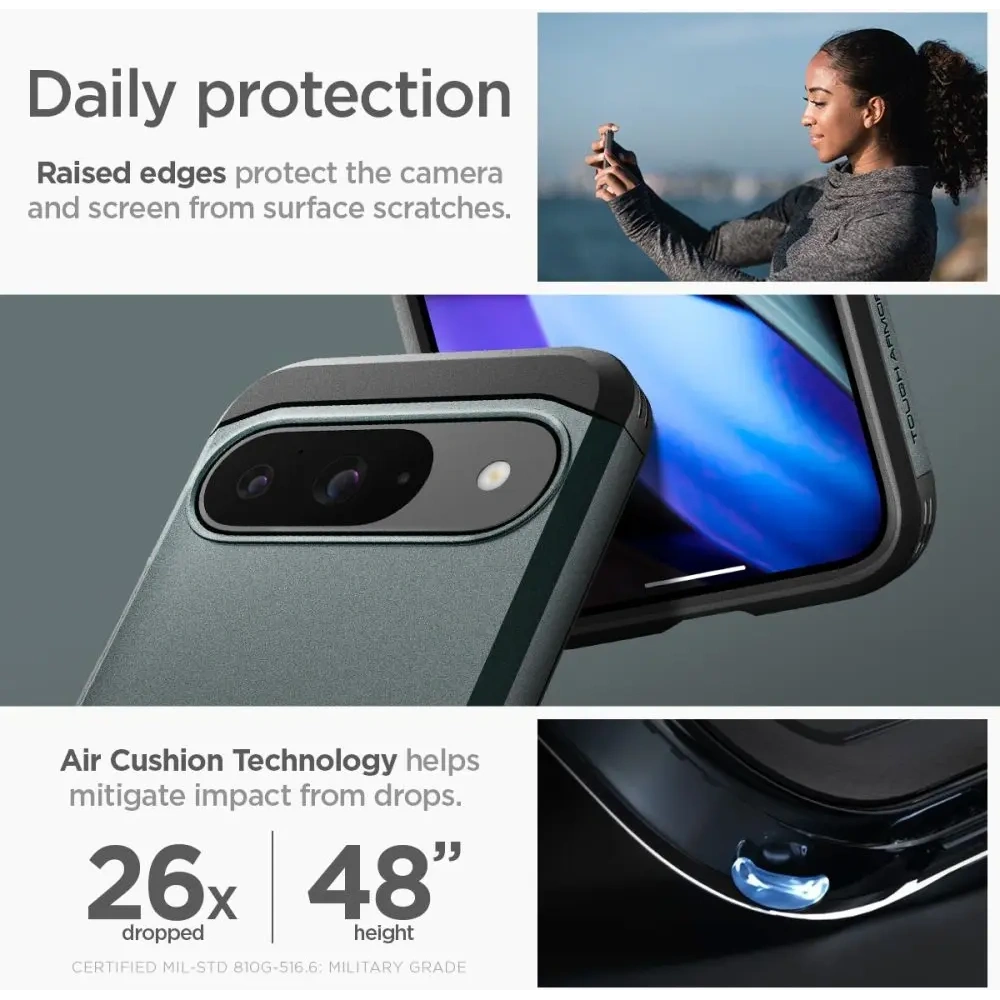 Wholesale Case Spigen Tough Armor Google Pixel 9 / 9 Pro Abyss Green - SPN3482 - {ean13} - Hurt