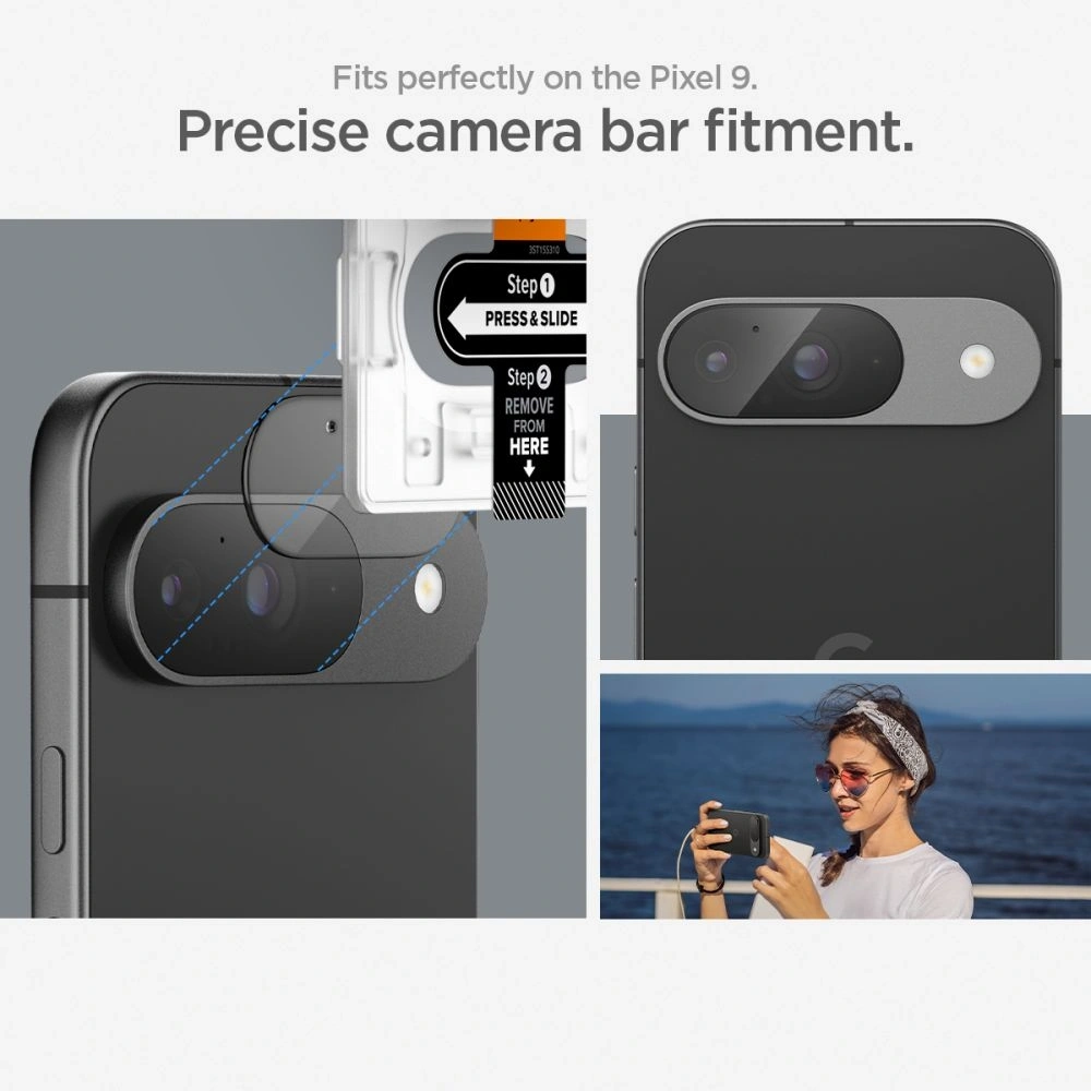 Wholesale Tempered Camera Glass Spigen Optik.tr ez Fit Camera Protector Google Pixel 9 Crystal Clear [2 PACK] - SPN3490 - {ean13} - Hurt