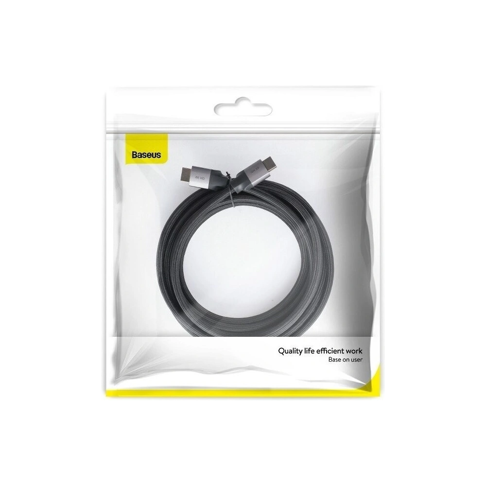 Hurtownia GSM - Kabel HDMI 2.0 Baseus Enjoyment Series, 4K, 3D, 3m (szary) - BSU836GRY - {ean13} - Hurt