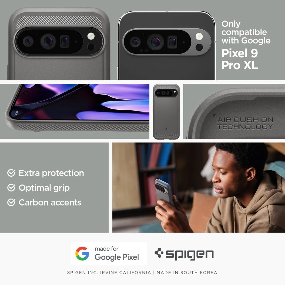 Hurtownia GSM - Etui Spigen Rugged Armor Google Pixel 9 Pro XL Márvány Szürke - SPN3495 - {ean13} - Hurt