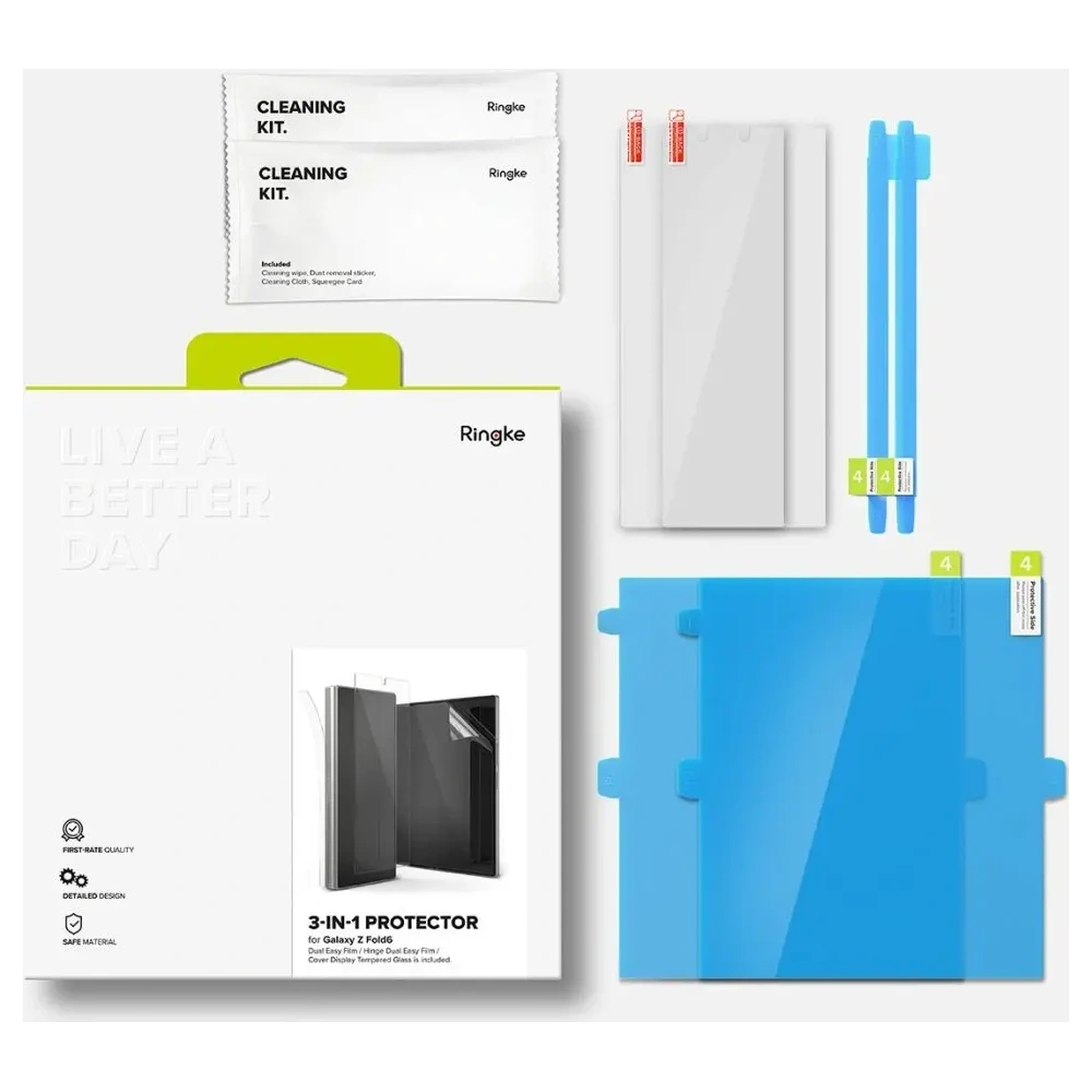 Wholesale Protector Kit Ringke 3-in-1 Protector Samsung Galaxy Z Fold 6 Clear [2 PACK] - RGK2004 - {ean13} - Hurt