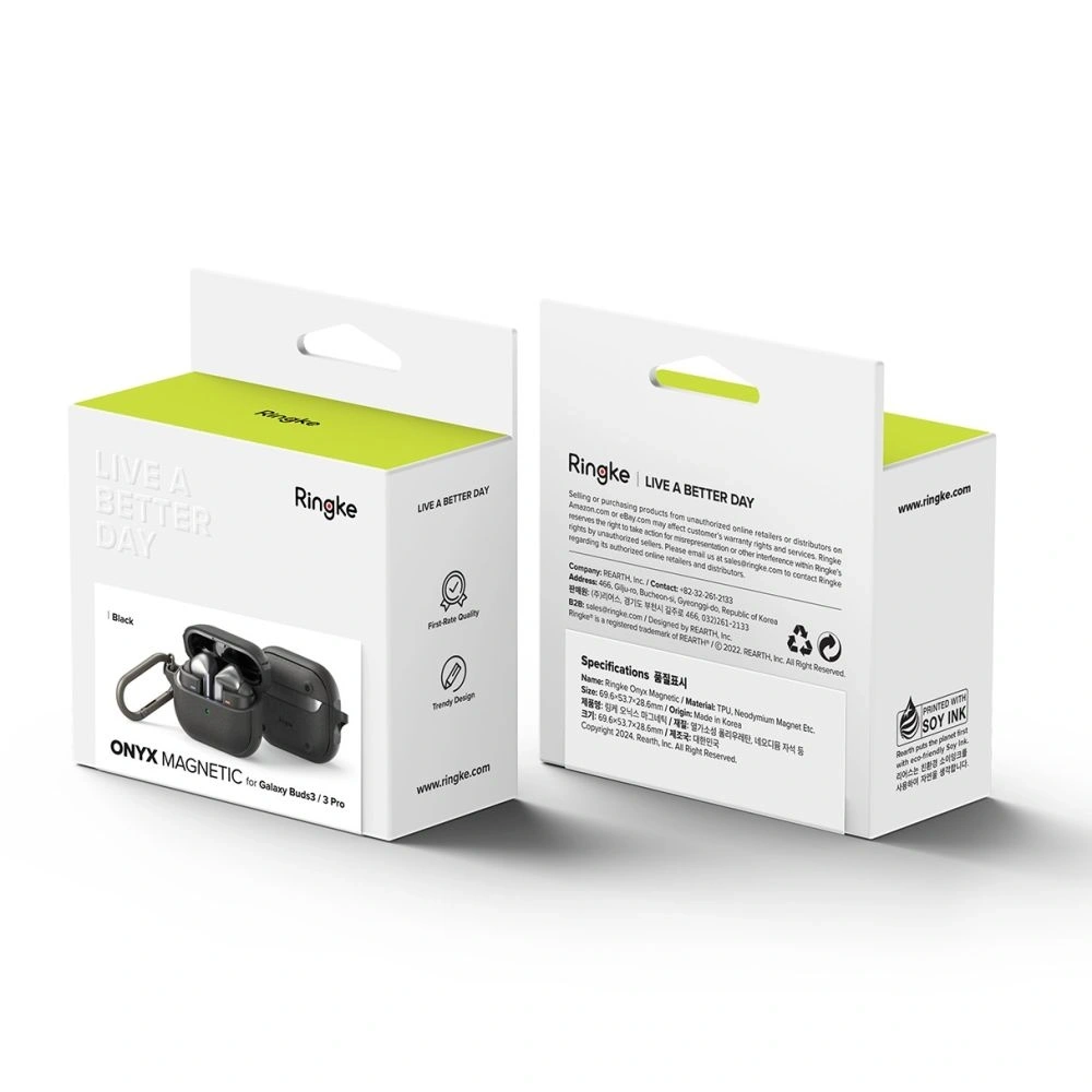 Hurtownia GSM - Etui Ringke Onyx Magnetic MagSafe Samsung Galaxy Buds 3 / 3 Pro Fekete - RGK2006 - {ean13} - Hurt