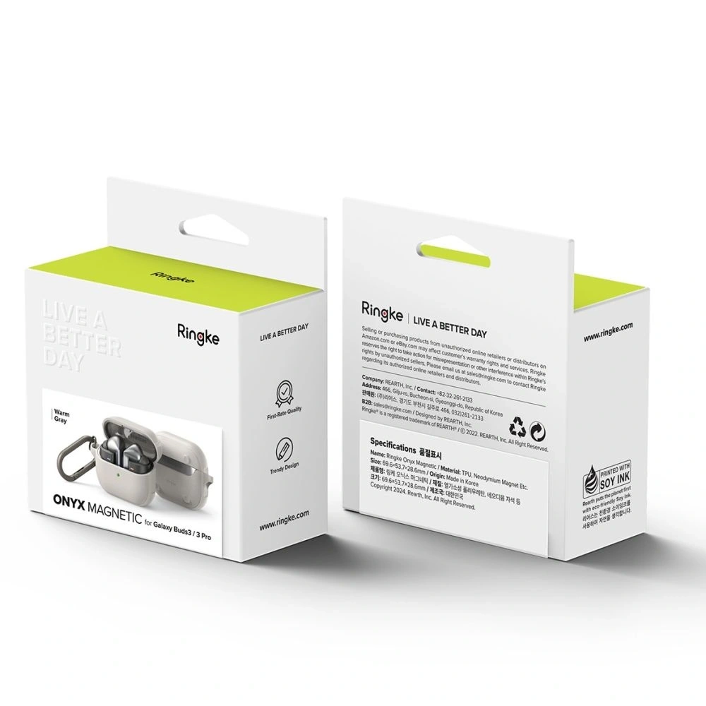 Hurtownia GSM - Ringke Samsung Husă Onyx Magnetic MagSafe Galaxy Buds 3 / 3 Pro gri cald - RGK2007 - {ean13} - Hurt