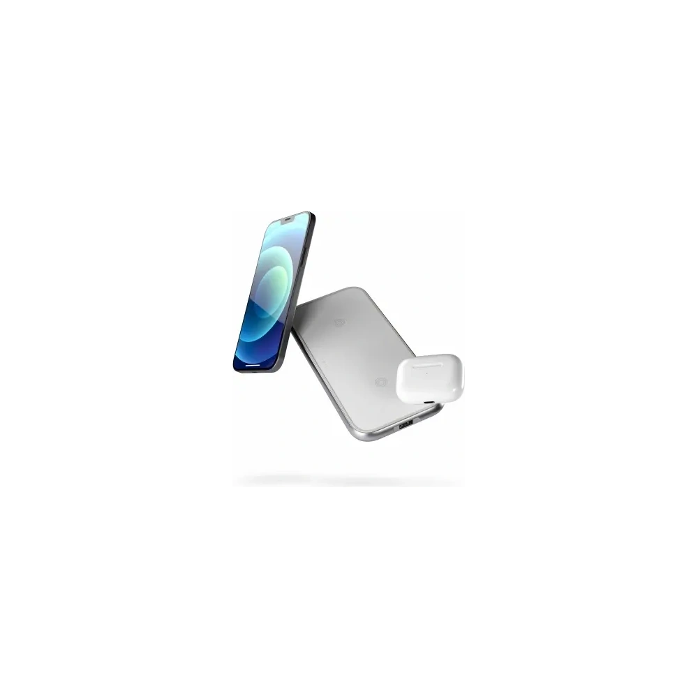Hurtownia GSM - Ładowarka bezprzewodowa ZENS Dual Aluminium Wireless Charger 20W biała - ZENS20 - {ean13} - Hurt