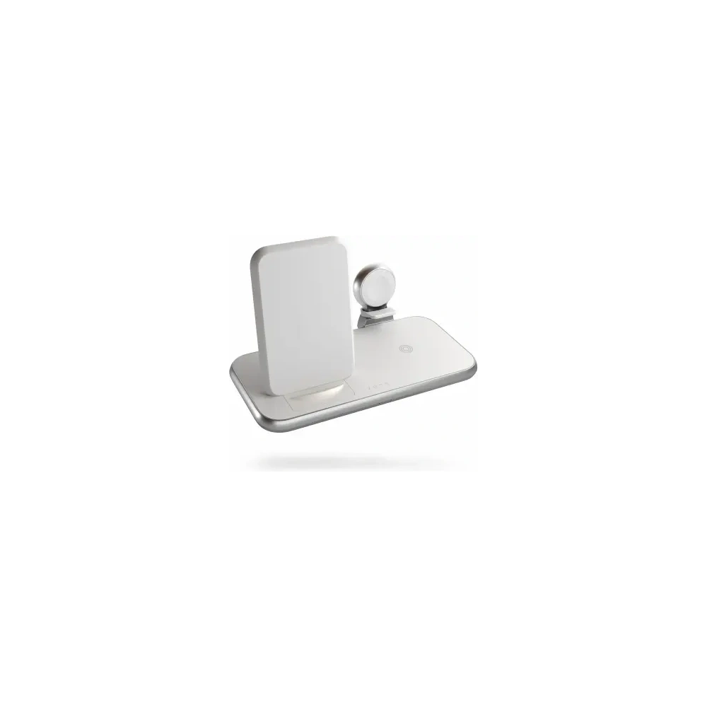 Hurtownia GSM - Stanice pro nabíjení ZENS Aluminium 4w1 Stojan Bezdrátová Nabíječka 45W bílá - ZENS22 - {ean13} - Hurt
