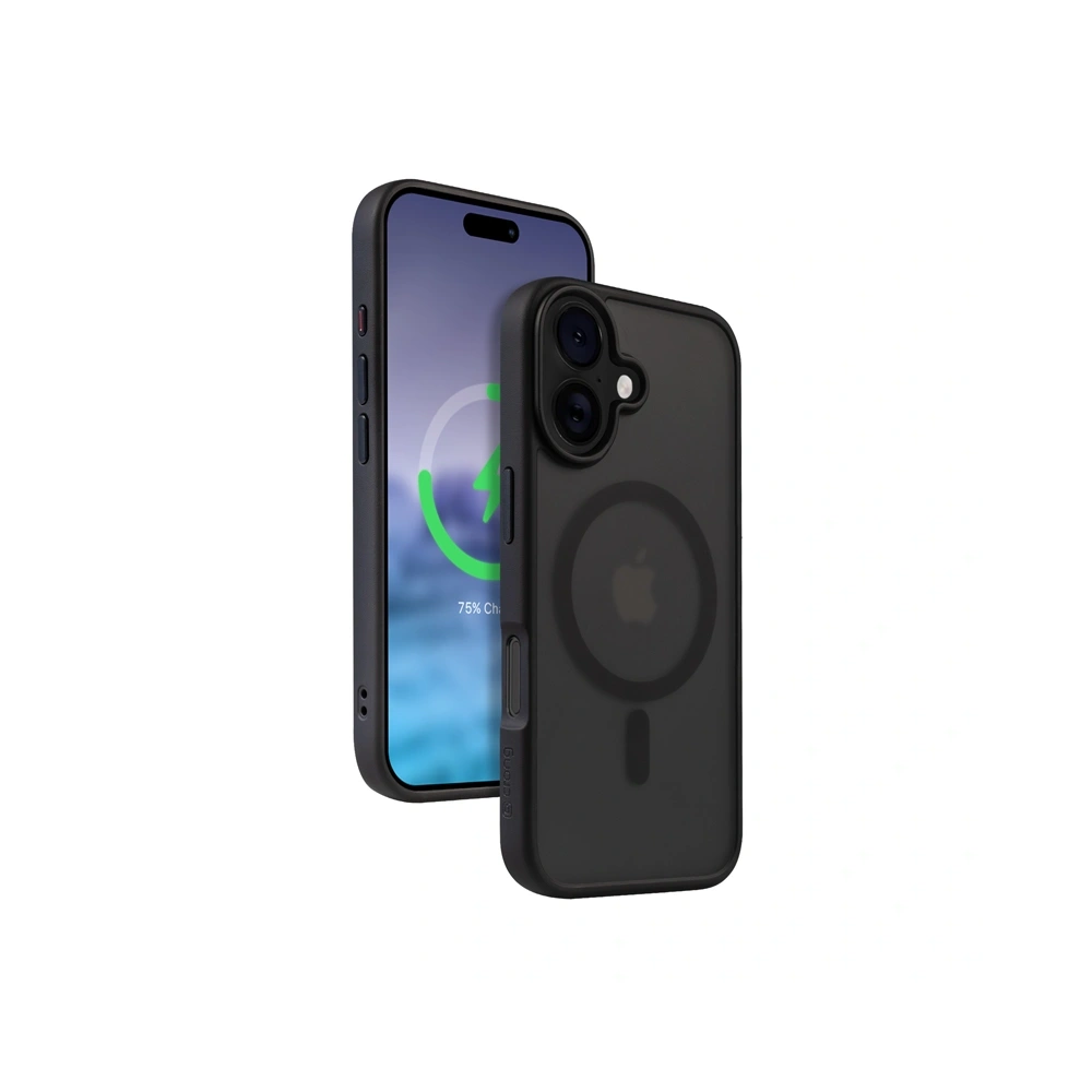 Hurtownia GSM - Crong Apple Husă Hybrid Frost MAG Cover MagSafe iPhone 16 negru - CRG786 - {ean13} - Hurt