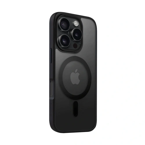 Etui Crong Hybrid Frost MAG Cover MagSafe Apple iPhone 16 Pro Max czarny - iPhone 16 Pro Max - Crong