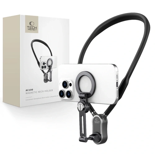 Uchwyt na szyję Tech-protect AC100 Magnetic MagSafe Neck Holder Black - Pozostałe podstawki - Tech-Protect