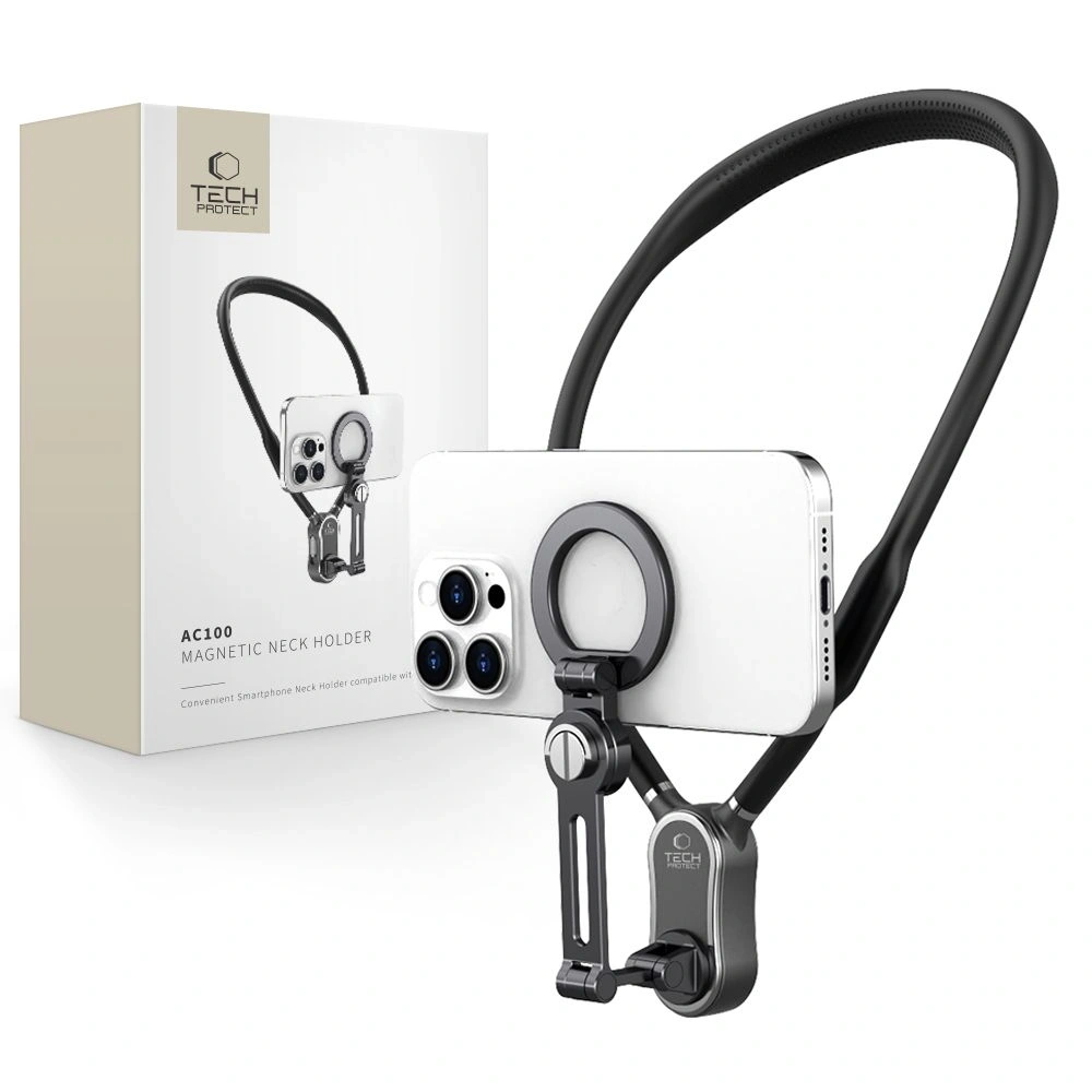Hurtownia GSM - Uchwyt na szyję Tech-protect AC100 Magnetic MagSafe Neck Holder Černý - THP3075 - {ean13} - Hurt
