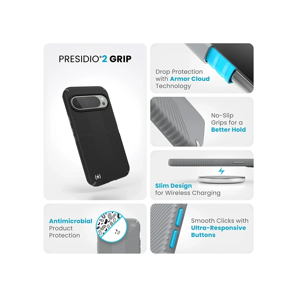 Hurtownia GSM - Etui Speck Presidio2 Grip Google Pixel 9 / Google Pixel 9 Pro czarny - SPK612 - {ean13} - Hurt