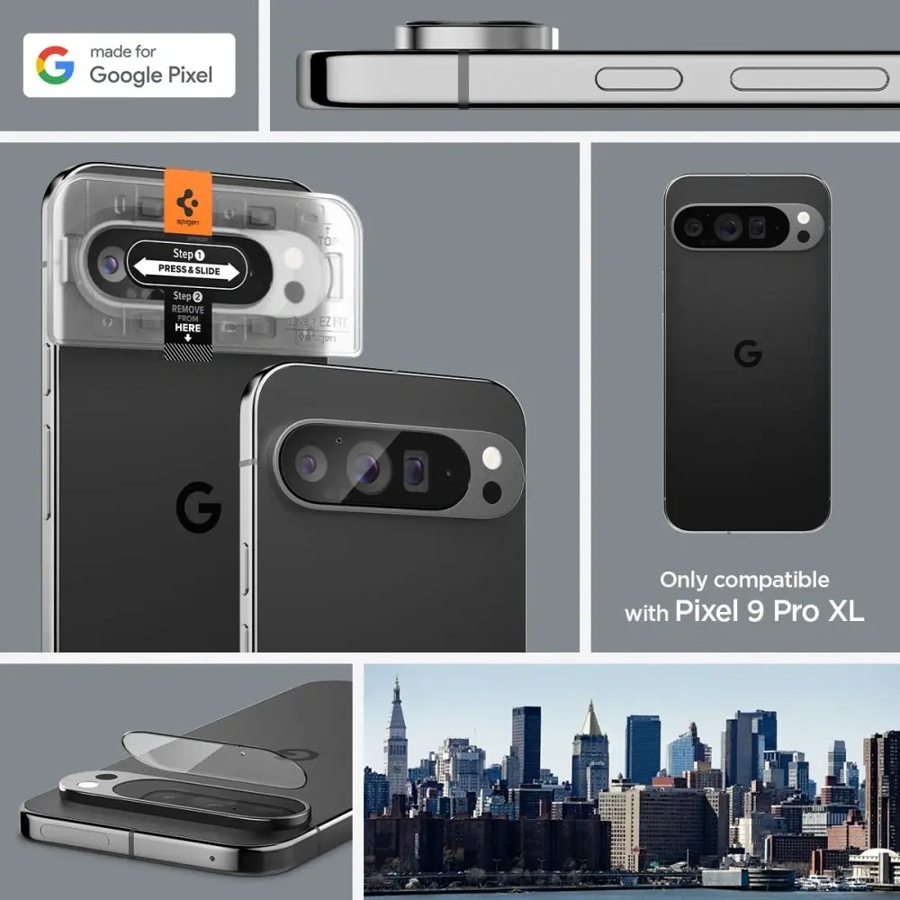 Hurtownia GSM - Spigen Temperat Camera de sticlă Optik.tr ez Fit Camera Protector Google Pixel 9 Pro XL Crystal Clear [2 PACK] - SPN3512 - {ean13} - Hurt