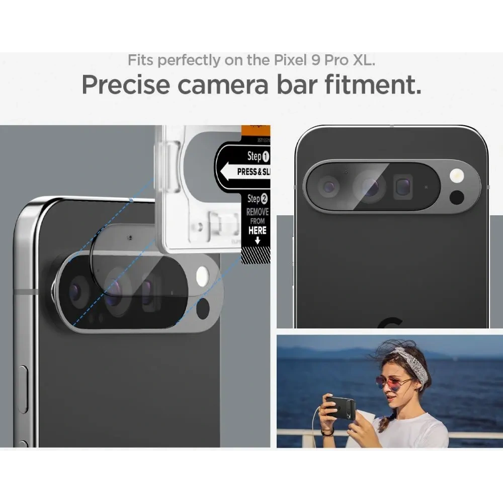 Hurtownia GSM - Spigen Temperat Camera de sticlă Optik.tr ez Fit Camera Protector Google Pixel 9 Pro XL Crystal Clear [2 PACK] - SPN3512 - {ean13} - Hurt